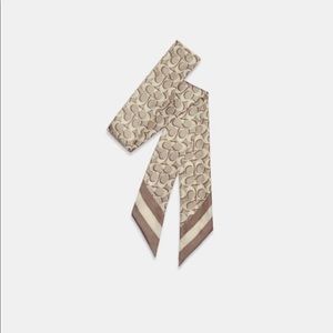 Coach Signature Silk Skinny Scarf